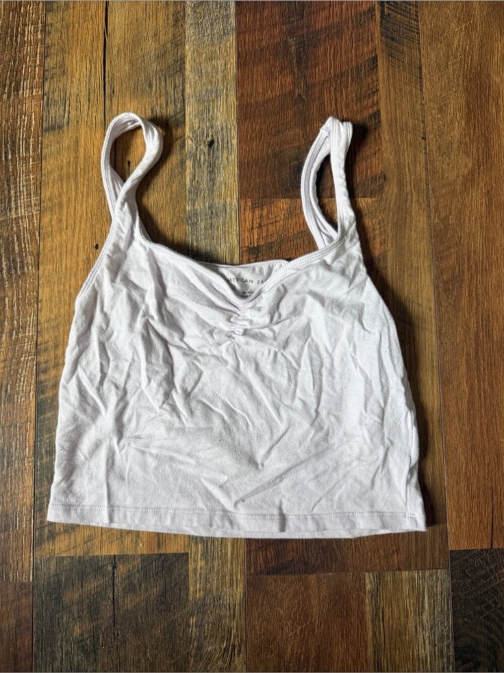 Light Purple Ruched Bust Cropped Camisole